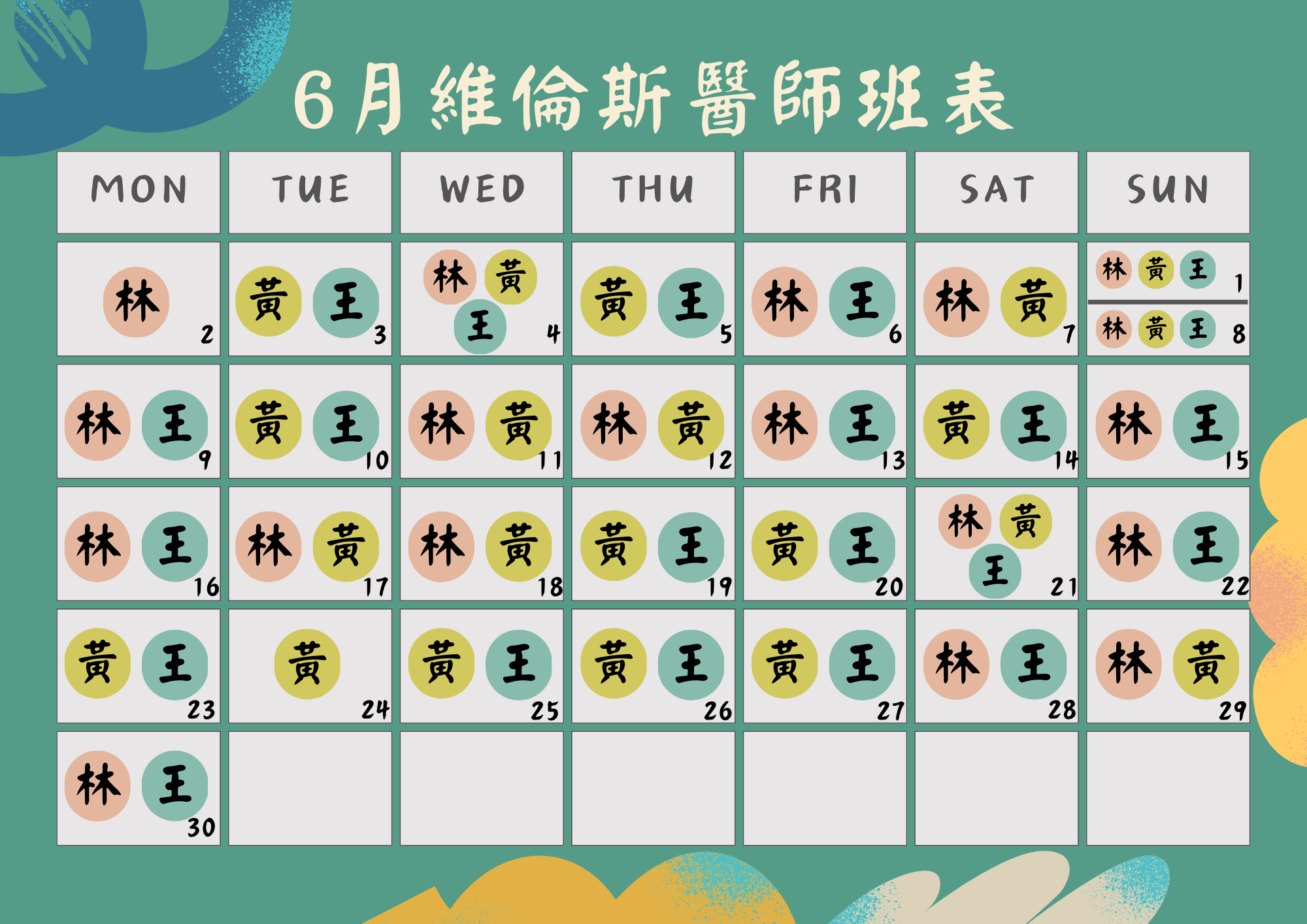 維倫斯 醫師班表